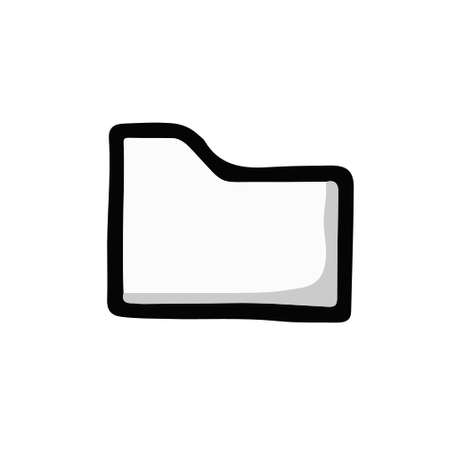 Folder icon Generic Hand Drawn Black icon