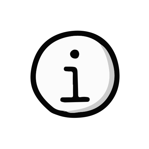 botón de información Generic Hand Drawn Black icono