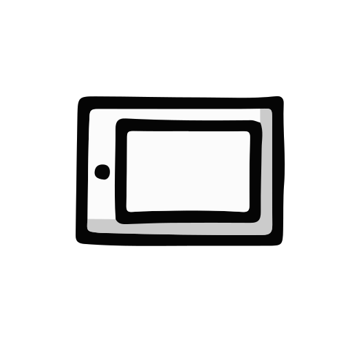 태블릿 Generic Hand Drawn Black icon
