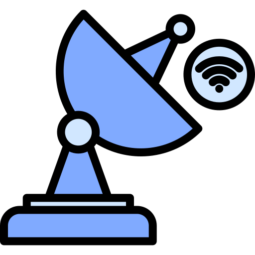 Satellite dish Generic Blue icon