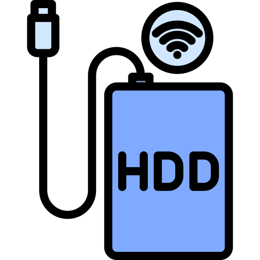 External hard drive Generic Blue icon