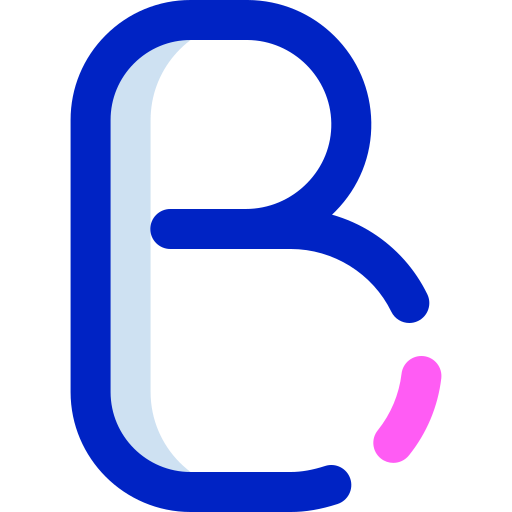 lettera b Super Basic Orbit Color icona