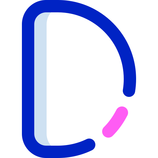 letra d Super Basic Orbit Color icono
