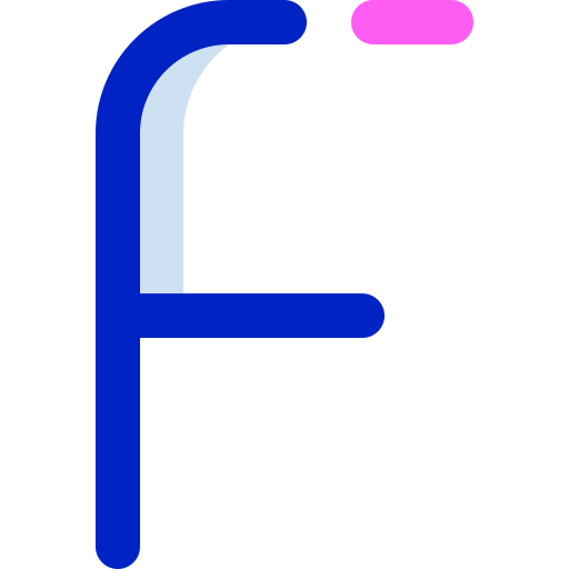 lettera f Super Basic Orbit Color icona