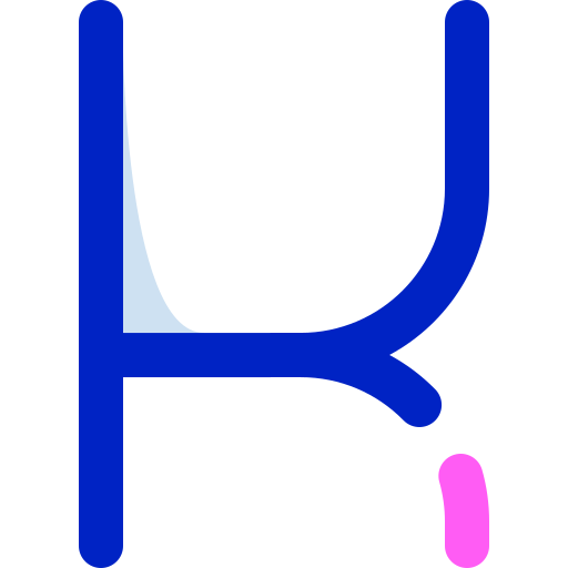 Letter k Super Basic Orbit Color icon