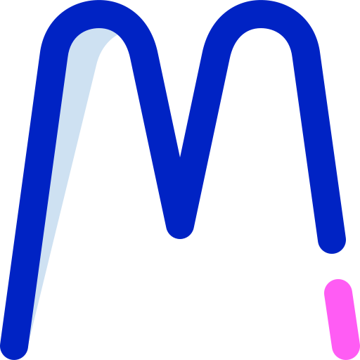 lettera m Super Basic Orbit Color icona