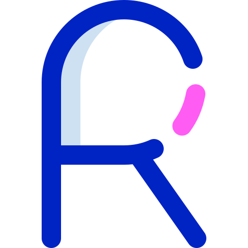 文字r Super Basic Orbit Color icon
