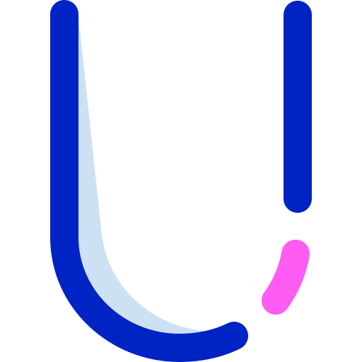 lettera u Super Basic Orbit Color icona