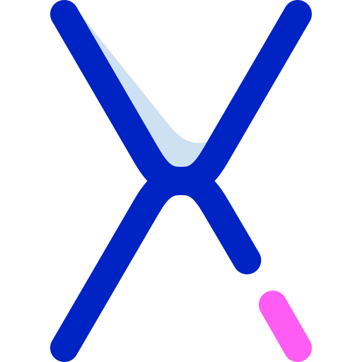 letra x Super Basic Orbit Color icono