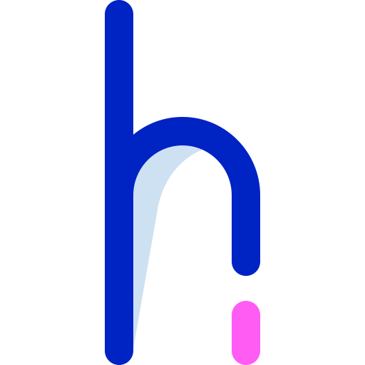 lettera h Super Basic Orbit Color icona