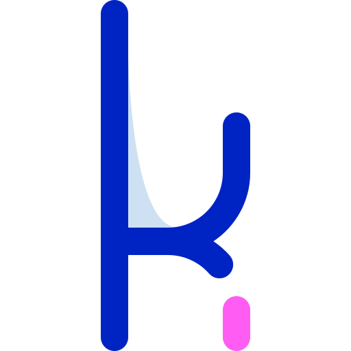 lettera k Super Basic Orbit Color icona