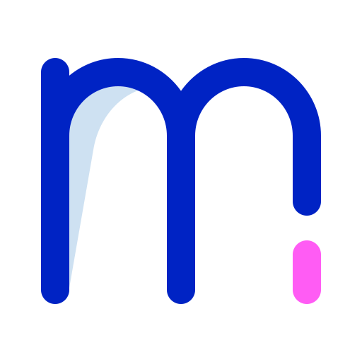 letra m Super Basic Orbit Color icono