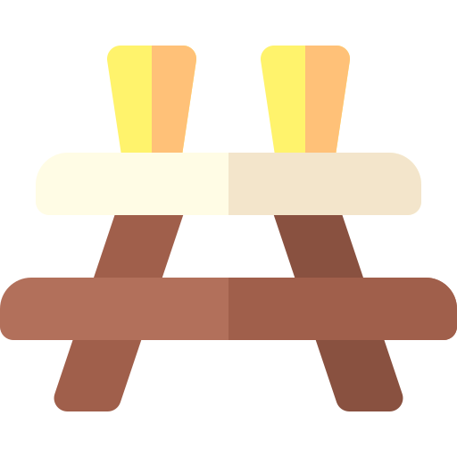stół piknikowy Basic Rounded Flat ikona