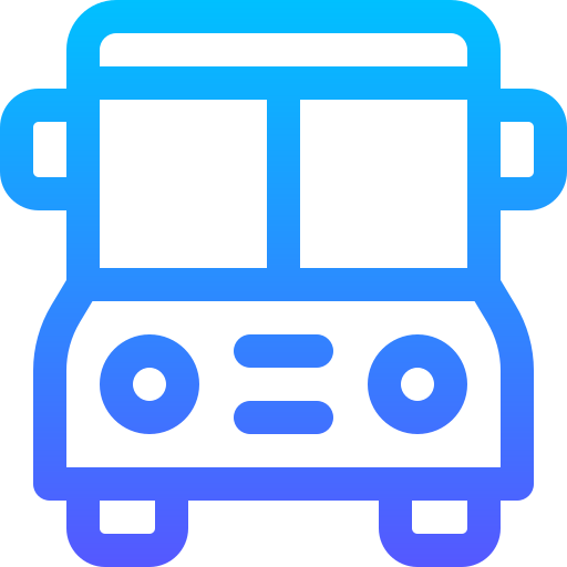 Ônibus escolar Basic Gradient Lineal color Ícone