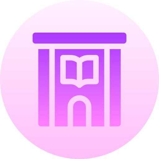 図書館 Basic Gradient Circular icon