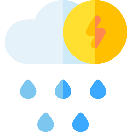 雨 Basic Rounded Flat icon
