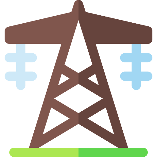 Transmission tower Basic Rounded Flat icon