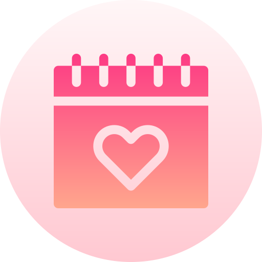 kalender Basic Gradient Circular icon