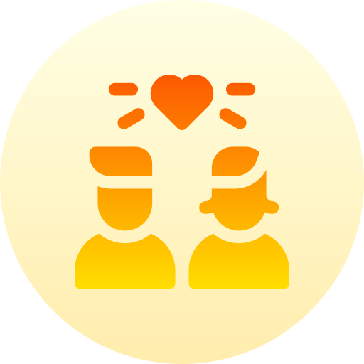 Couple Basic Gradient Circular icon