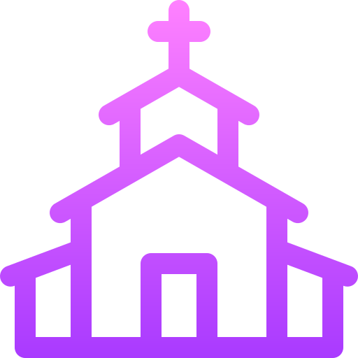 教会 Basic Gradient Lineal color icon