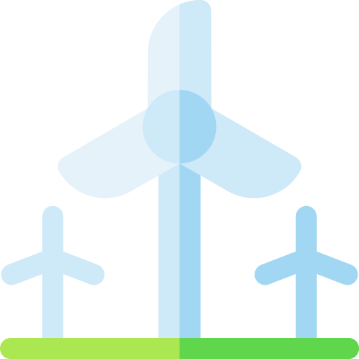 energía eólica Basic Rounded Flat icono