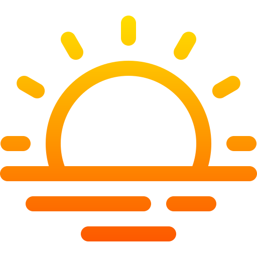 zonsondergang Basic Gradient Lineal color icoon