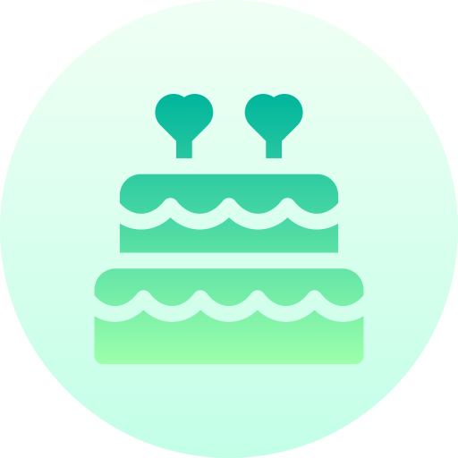 Wedding cake Basic Gradient Circular icon