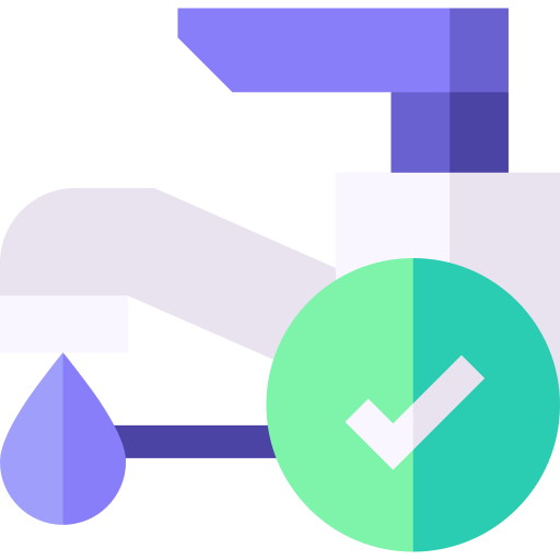 Water faucet Basic Straight Flat icon