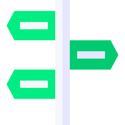 verkeersbord Basic Straight Flat icoon