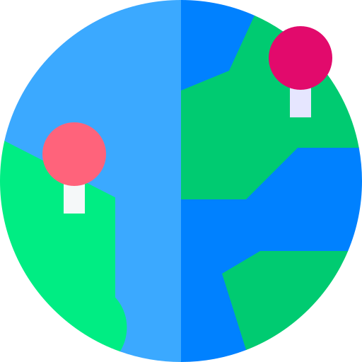 World Basic Straight Flat icon