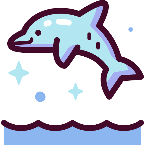 delfín Special Candy Lineal color icono