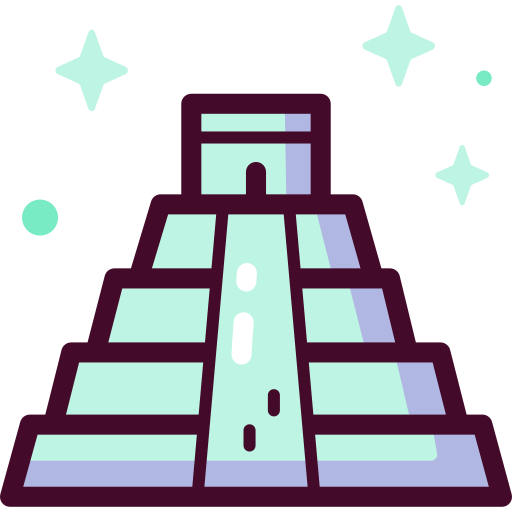 pirámide de chichén itzá Special Candy Lineal color icono