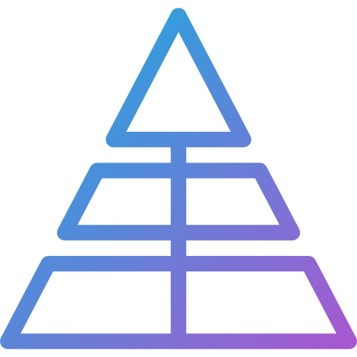 wykres piramidy Dreamstale Gradient ikona