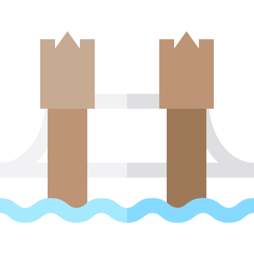 Tower bridge Basic Straight Flat icon