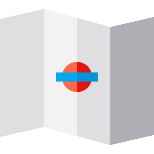 plan du métro Basic Straight Flat Icône