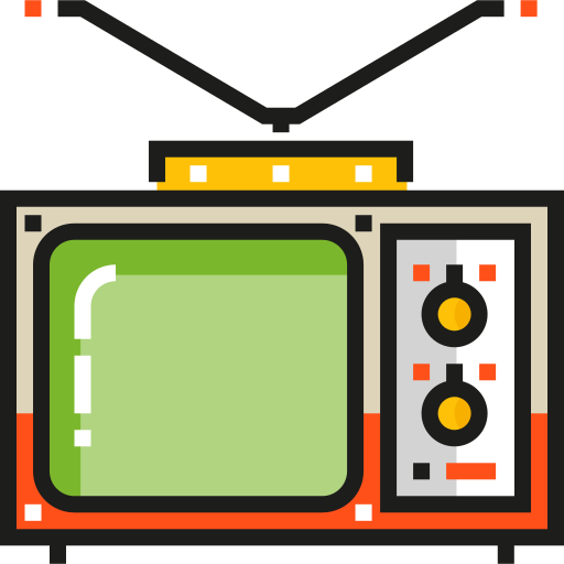 telewizja Detailed Straight Lineal color ikona