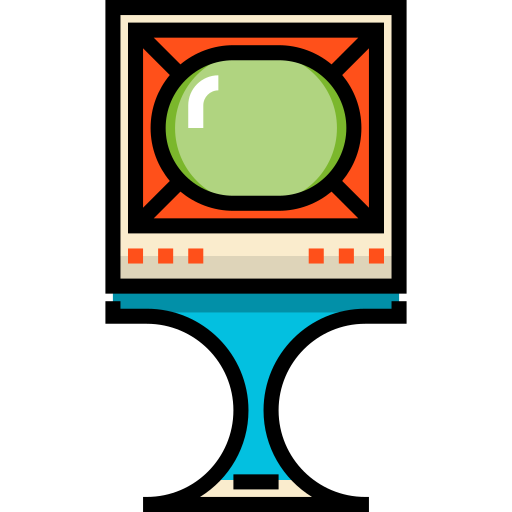 televisión Detailed Straight Lineal color icono