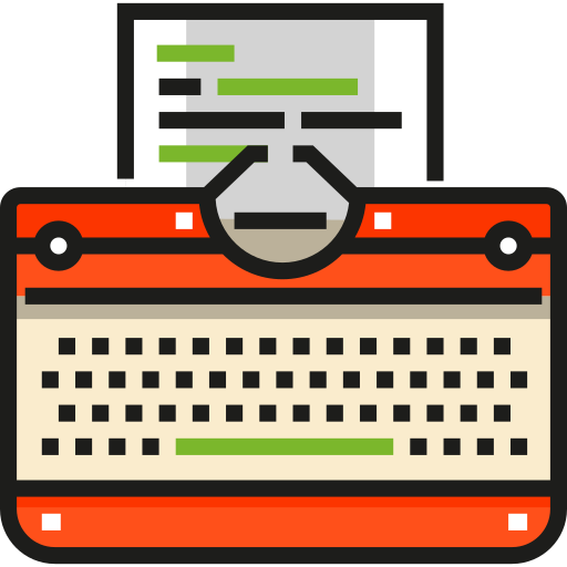 máquina de escribir Detailed Straight Lineal color icono