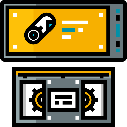 vhs Detailed Straight Lineal color icoon