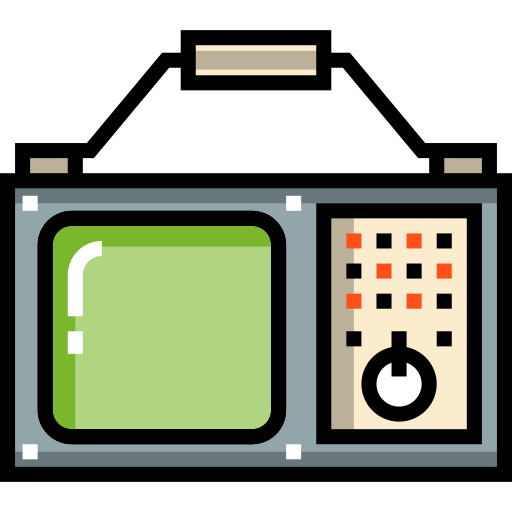 przenośny telewizor Detailed Straight Lineal color ikona