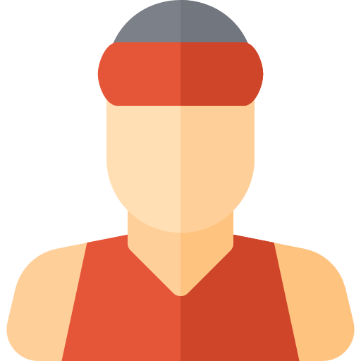 basketballer Basic Rounded Flat icoon