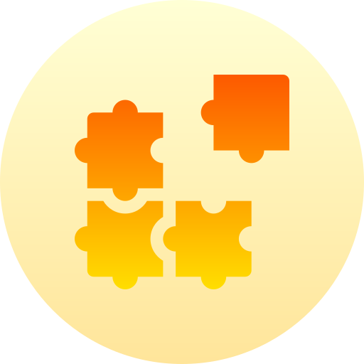 piezas de rompecabezas Basic Gradient Circular icono