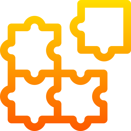 pezzi del puzzle Basic Gradient Lineal color icona