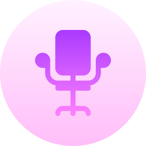 silla de oficina Basic Gradient Circular icono