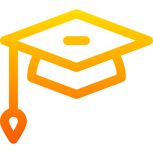 Mortarboard Basic Gradient Lineal color icon