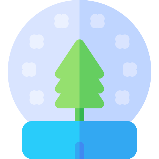 globo de nieve Basic Rounded Flat icono
