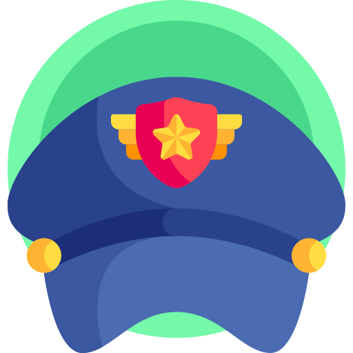 警察の帽子 Detailed Flat Circular Flat icon