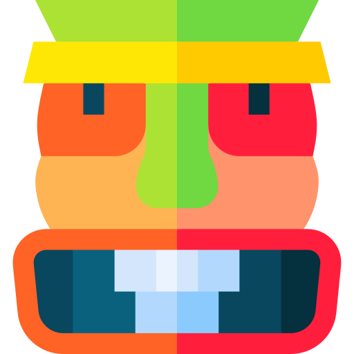 tiki-maske Basic Straight Flat icon