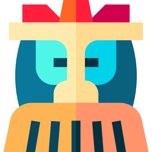Tiki mask Basic Straight Flat icon