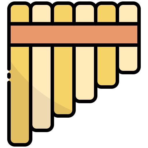 flauta de pan Generic Outline Color icono
